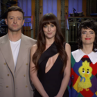 Justin Timberlake, Dakota Johnson and Sarah Sherman