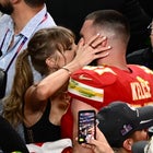 Taylor Swift and Travis Kelce Kiss