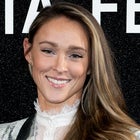  Kylie Kelce Smiling at the Alberta Ferretti fashion show at Milan Fashion Week Women's Collection Fall Winter 2024. Milan (Italy), February 21st, 2024