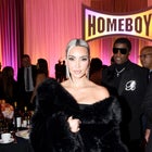 Kim Kardashian shows off blonde hair