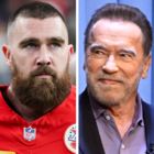 Travis Kelce and Arnold Schwarzenegger