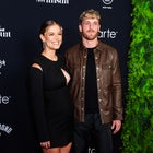  Nina Agdal (L) and Logan Paul attend the 2024 Sports Illustrated Swimsuit Issue launch party at Hard Rock Cafe - Times Square on May 16, 2024 in New York City. 