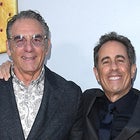 Michael Richards, Jerry Seinfeld arrives at the Los Angeles Premiere Of Netflix's "UNFROSTED" at The Egyptian Theatre Hollywood on April 30, 2024 in Los Angeles, California.