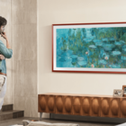 Man watching Samsung The Frame TV