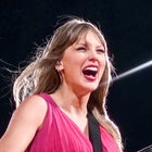  Taylor Swift performs on stage during during "Taylor Swift | The Eras Tour" at Anfield on June 13, 2024 in Liverpool, England.