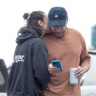 'Bridgerton' co-stars Bessie Carter and Sam Phillips shared a cute PDA moment during a casual stroll in Sussex on June 22.