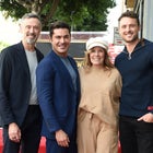 David Efron, Zac Efron, Starla Baskett, Dylan Efron at the star ceremony where Zac Efron is honored with a star on the Hollywood Walk of Fame on December 11, 2023 in Los Angeles, California