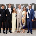 Hayes Logan Costner, Cayden Wyatt Costner, Grace Avery Costner, Kevin Costner, Annie Costner, and guest attend the US Premiere of "Horizon: An American Saga - Chapter 1" at Regency Village Theatre on June 24, 2024 in Los Angeles, California