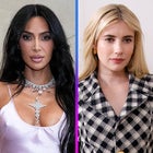 Kim Kardashian and Emma Roberts