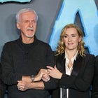 James Cameron and Kate Winslet 