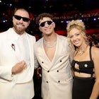 Travis Kelce, Patrick Mahomes and Brittany Mahomes