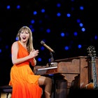 Taylor Swift performs onstage during "Taylor Swift | The Eras Tour" at San Siro on July 13, 2024 in Milan, Italy.