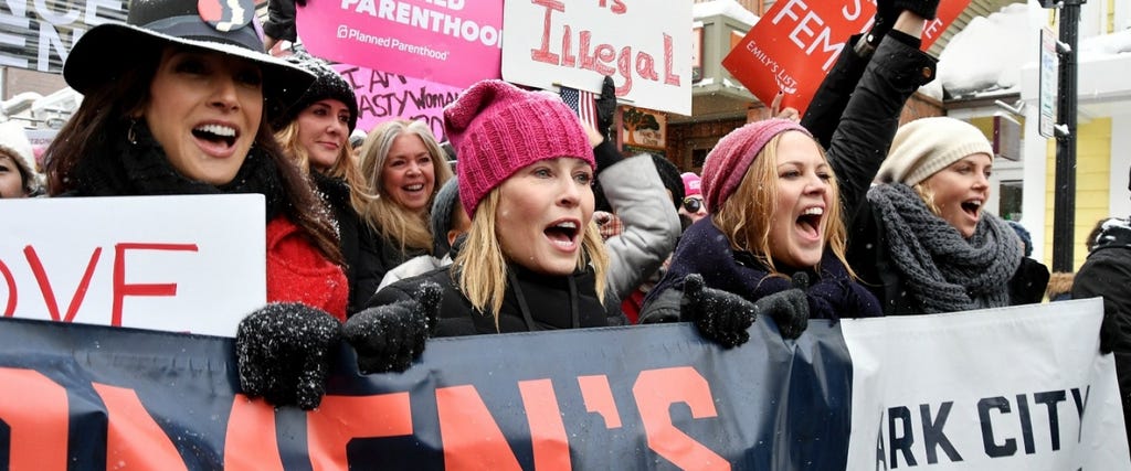 Celebs Attend Women's Marches Across America