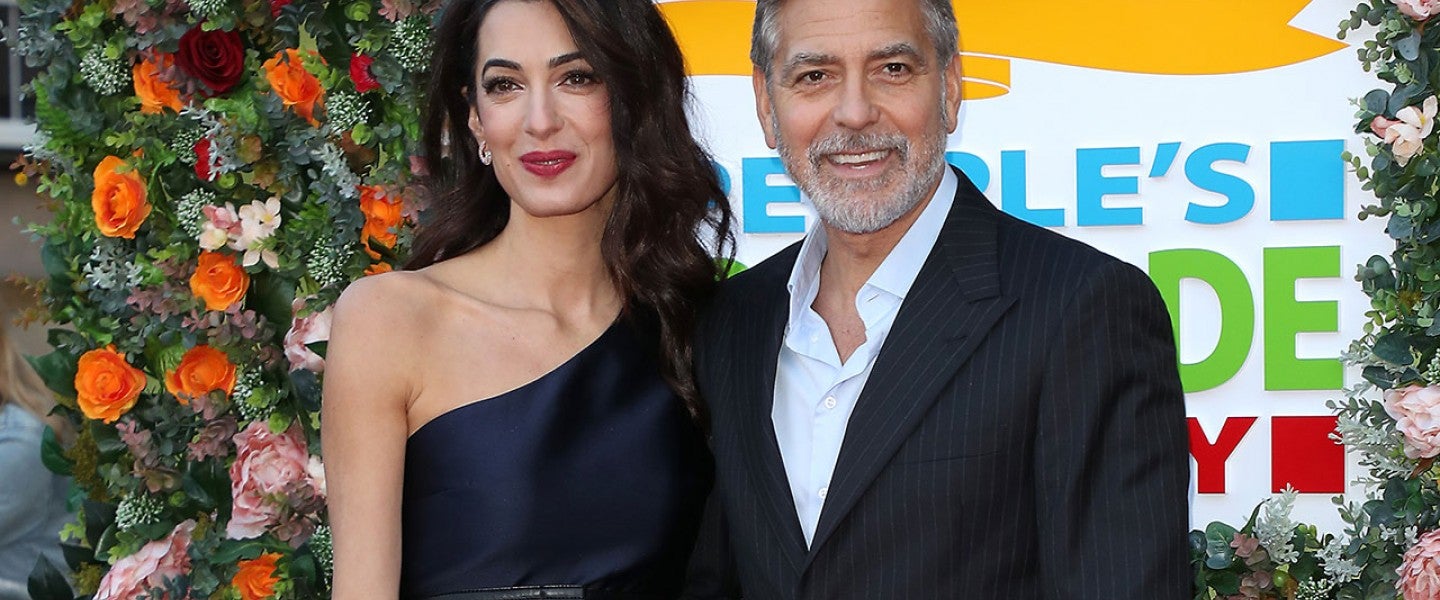 George Clooney and Amal Clooney at the People's Postcode Lottery Charity Gala