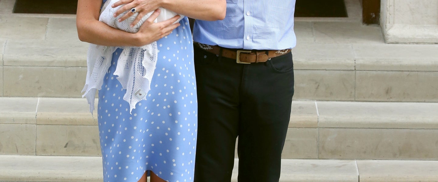 kate middleton blue polka dot maternity dress Jenny Packham Cornflower Blue Dotted Dress