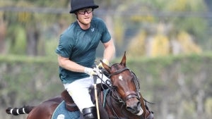 Prince Harry Falls Off His Horse During Polo Match