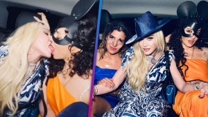 Madonna Tongue Kisses Friends During 64th Birthday Celebration in Italy