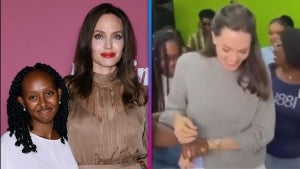 Watch Angelina Jolie and Daughter Zahara Dance the Electric Slide!