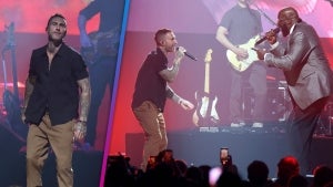 Adam Levine Appears On Stage With Shaq in First Performance Since Cheating Scandal  