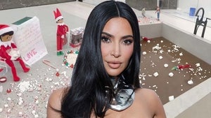 Kim Kardashian Dyes Her Bathtub Brown for Epic Elf on a Shelf Prank