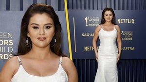 SAG AWARDS: Selena Gomez Shines in White Sequin Gown on Red Carpet