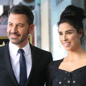 Jimmy Kimmel and Sarah Silverman at her Walk of Fame Ceremony