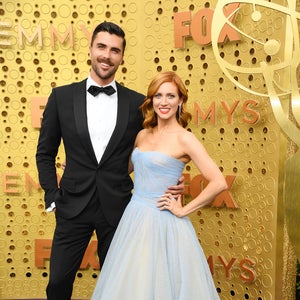 Tyler Stanaland and Brittany Snow at the 71st Emmy Awards 