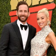 Tarek El Moussa and Heather Rae Young attend the 2021 MTV Movie & TV Awards: UNSCRIPTED in Los Angeles.