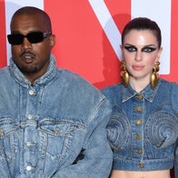 Kanye West and Julia Fox at Kenzo fashion show