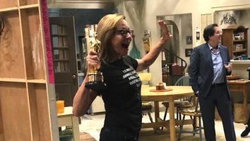 Watch Allison Janney Celebrate Her Oscar Win With the Cast and Crew of 'Mom' (Exclusive)