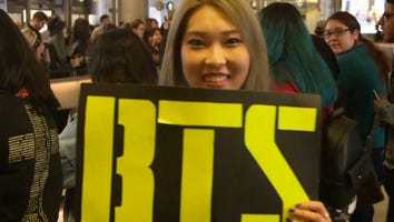 BTS Arrives in Los Angeles to Mobs of Fans -- Watch!