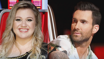Watch Adam Levine Use 'The Voice' Block on an Unsuspecting Kelly Clarkson! (Exclusive)