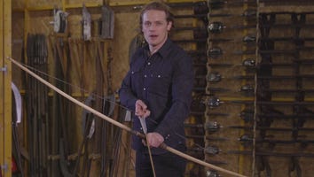 EXCLUSIVE: 'Outlander' Star Sam Heughan Reveals Season 3 Weapons & Why He Punched Tobias Menzies in the Face!