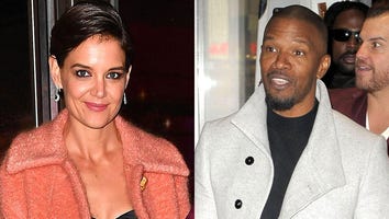 Katie Holmes Sits on Jamie Foxx's Lap in Rare Show of PDA: Pic