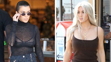 Kourtney Kardashian Rocks Sheer Top & Mini Skirt While Kim Kardashian Slays in Body-Hugging Ensemble: Pics!