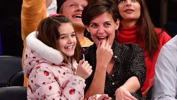 Katie Holmes and Daughter Suri Enjoy Mommy-Daughter Night Out at the Knicks Game -- See the Pics!