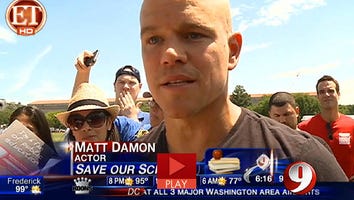 Matt Damon Was Teacher's Pet at Washington Rally