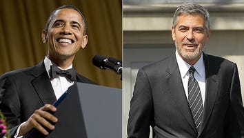 Obama Jokes with Clooney at Fundraising Gala