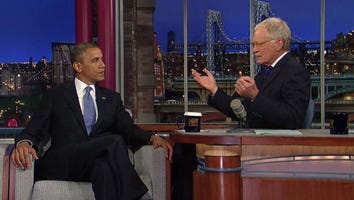 Obama Talks Weight & Romney on 'Late Show'