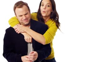 Katie Holmes Gets Goofy With On-Stage Co-Star