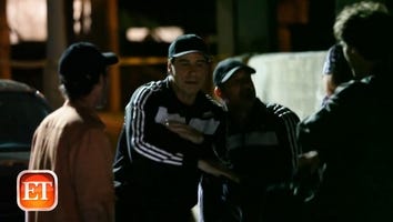 John Travolta Raps With Co-Stars On Set