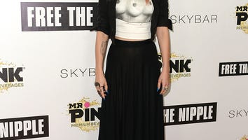 Rumer Willis Wears Three Nipples T-Shirt