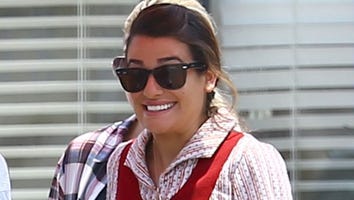 Lea Michele Looks Super Excited To Be Shooting Her 'Sons Of Anarchy' Scenes