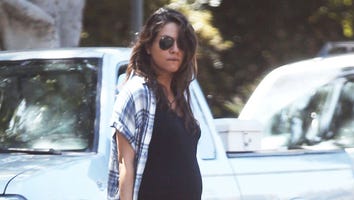 Pregnant Mila Kunis Shops in Short Shorts