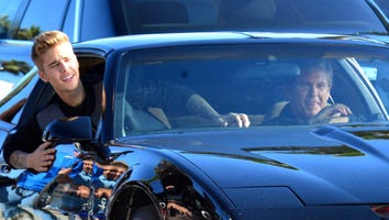 Justin Bieber and David Hasselhoff Take KITT from 'Knight Rider' For a Spin