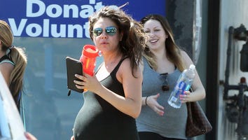 Any Day Now! Mila Kunis Shows Off Big Baby Bump in Short Shorts