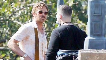Ryan Gosling Goes Back to Work; Makes a '70s Moustache Hot