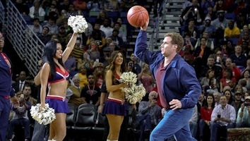 Will Ferrell Hits Cheerleader with Basketball While Filming New Movie