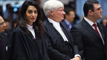 A Stylish Amal Clooney Goes Back to Work, Rebuffs Fashion Question