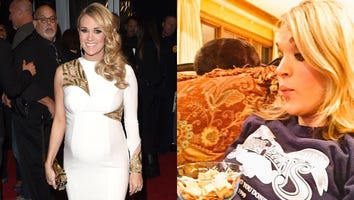 Carrie Underwood's Baby Belly Doubles as a Tabletop